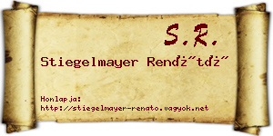 Stiegelmayer Renátó névjegykártya