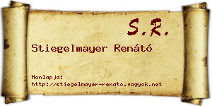 Stiegelmayer Renátó névjegykártya
